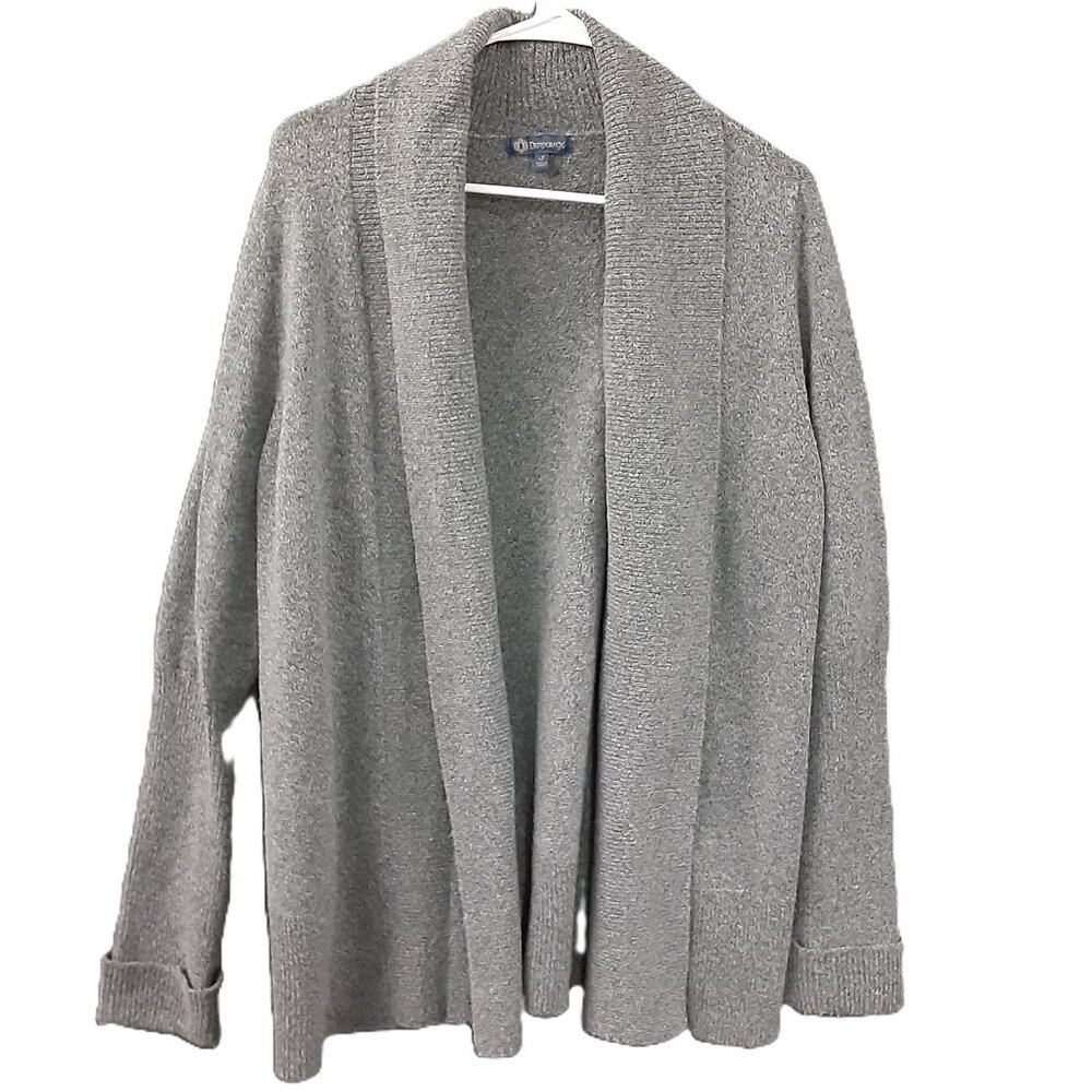 Democracy Womans Knit Cardigan Size Small Gray, Long Sleeve, Cozy, Warm